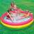 Intex rainbow inflatable three-ring children's pool, kids playing in the pool