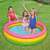 Intex rainbow inflatable three-ring children's pool, kids splashing in the pool