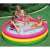 Intex rainbow inflatable three-ring children's pool, kids playing in the pool
