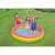 Intex rainbow inflatable three-ring children's pool, kids splashing in the pool