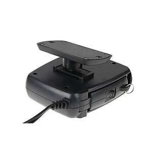 Fekete autós ventilátor fűtővel, tápkábellel és kapcsolóval - Autós ventilátor