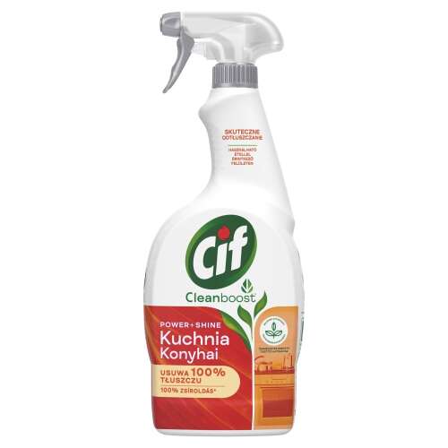 Cif Power & Shine Kitchen Degreaser Spray, 750ml, removes 100% grease, biodegradable fragrance, natural cleaning agent, fresh and clean scent