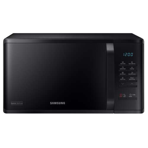 Samsung MS23K3513AK/EO 23L fekete mikrohullámú sütő Quick Defrost és Keep Warm funkciókkal