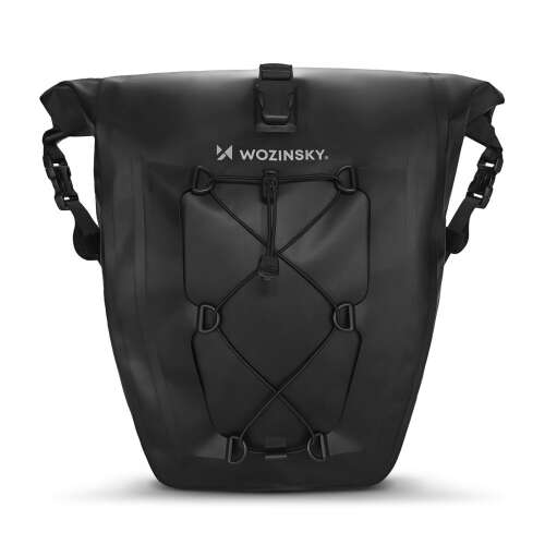 Wozinsky sac de bicicletă rezistent la apă portbagaj 25l negru (WBB24BK)