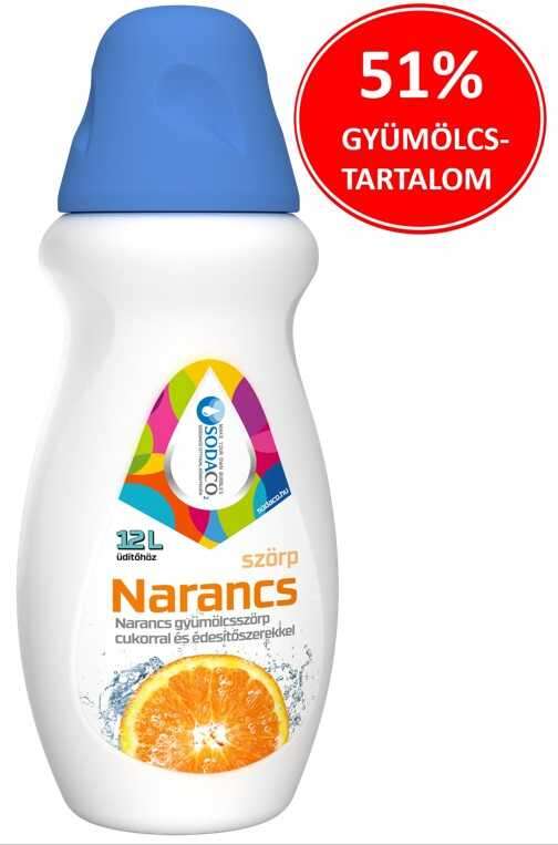 SodaCo narancs ízű szörp, 500 ml