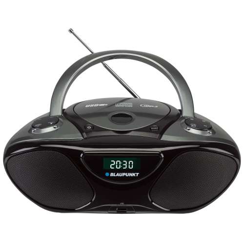 Blaupunkt BB14BK Boombox, czarny odtwarzacz CD, USB, radio FM, przenośny