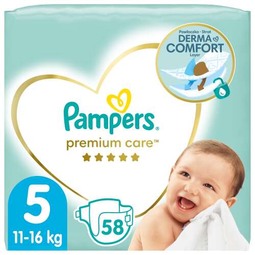 Pampers Premium Care Jumbo Pack Nadrágpelenka 11-16kg Junior 5 (58db) 47159133