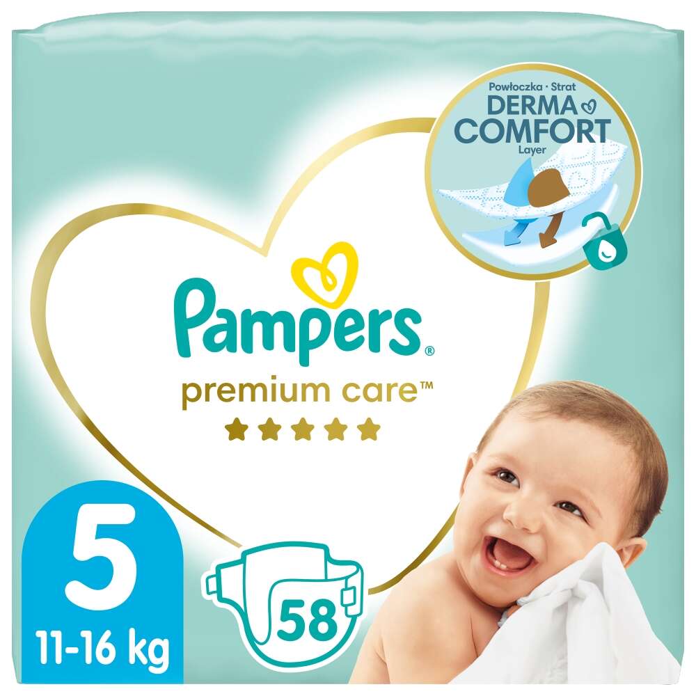 Pampers Premium Care Jumbo Pack Nadrágpelenka 11-16kg Junior 5 (58db)