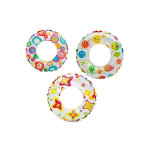 Set de 3 inele gonflabile colorate pentru copii, cu diverse modele, cum ar fi cercuri, stele și creaturi marine - Colaci si accesorii gonflabile inot copii