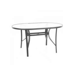 HECHT EKONOMY ovaler Esstisch mit Glasplatte - Garten