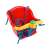 Red baby swing seat with ropes, for outdoor play