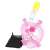 Pink full face snorkeling mask with snorkel and carrying bag