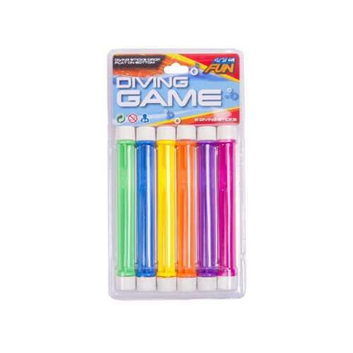 Игра за гмуркане, 6 броя, цветни пръчки за гмуркане, игра за басейн, водна игра, игра за деца, забавление за цялото семейство