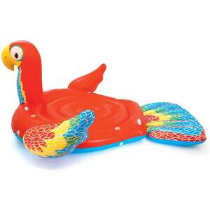 Aufblasbares Papageien-Insel, groß, für Pool, bis zu 6 Personen, rot, blau, gelb, grün - Nonbrand Strandmatten