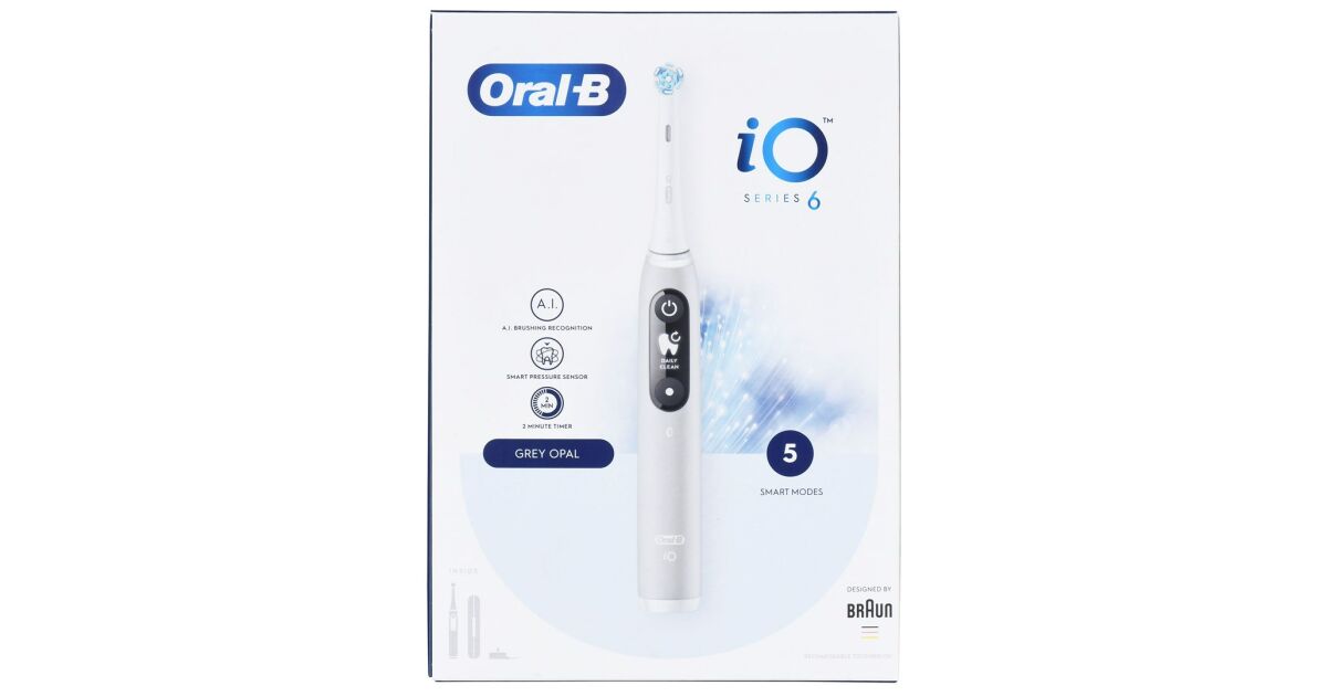 Oral-B iO Series 6 Electric Toothbrush, Grey | Pepita.com