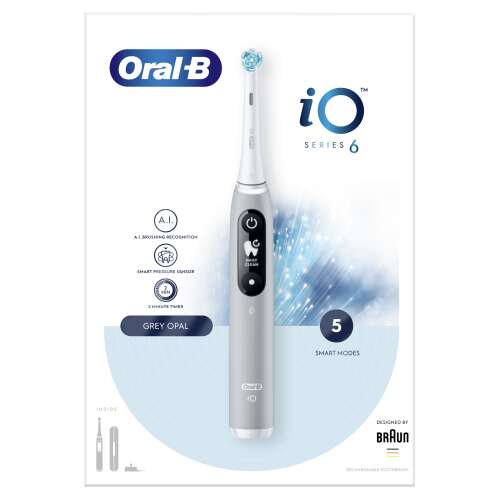 Oral-B iO Series 6 Elektrische Zahnbürste, Grau