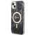 Guess iPhone 14 Case, black marble hard case with MagSafe ring