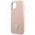 Husă Guess Saffiano Triangle pentru iPhone 13 mini, roz