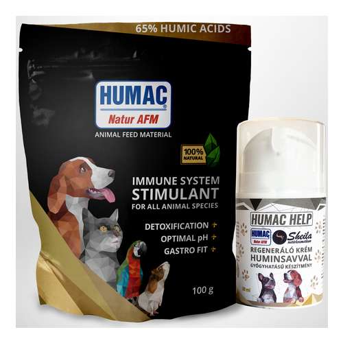 Humac Help bőrkondicionáló és regeneráló krém kutyáknak 50 ml + Humac Natur AFM immunerősítő táplálékkiegészítő 100g 31603852