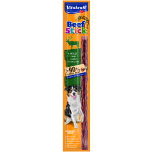 Vitakraft Beef Stick Original gustare pentru câini cu vânat sălbatic, 120g - Momeală pentru recompensarea câinilor