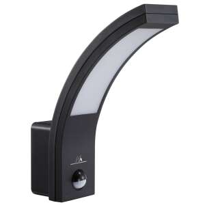 LED lámpa Maclean mozgásérzékelővel, PIR érzékelővel, fekete, 10W, IP54, 750lm, semleges fehér (4000K) MCE244 B