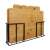 Set of 4 bamboo cutting boards with stand, ideal for everyday use, includes bread, vegetable, meat, and fish boards