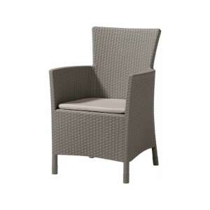 Scaun de grădină Iowa, culoare cappuccino, cu pernă nisip 59668261 - Fotolii și scaune de grădină