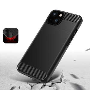 Forcell Carbon iPhone 14 case, shockproof black phone cover - Phone Case
