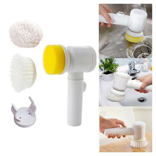 5 az 1-ben elektromos tisztítókefe készlet tartozékokkal és használati példákkal