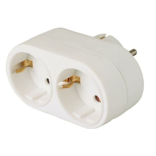Hálózati elosztó 2-way power splitter, 90-degree rotated sockets