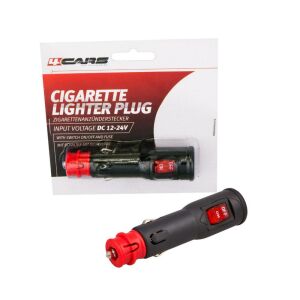 4-Cars cigarette lighter plug with 8A fuse and switch - Car Cigarette Lighter Adapter and Splitter