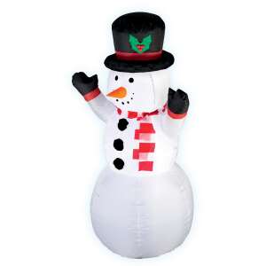 Inflatable snowman with LED lights, 120cm tall, Christmas decoration - Outdoor Christmas decoration