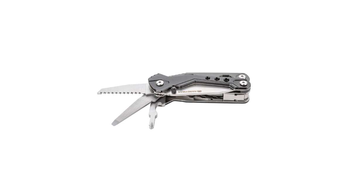 True Utility Handyone, 18 in 1 Multitool, Stainless Steel, Silver