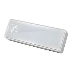 Smart wall fan heater with glass front