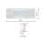 Smart Wi-Fi wall-mounted fan heater with glass front panel, dimensions