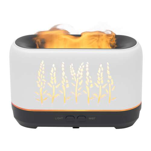HOME Aromadiffúzor AD 200F, ultrahangos párásító lángeffekttel, fehér