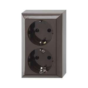 GAO 2 férőhelyes földelt csatlakozóaljzat, barna, beltéri 0510076777