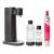 Mysoda Toby Soda Maker with bottles, CO2 cartridge and glass of sparkling water