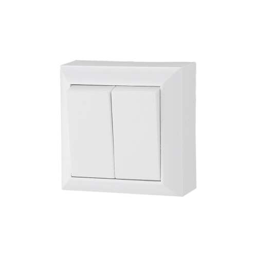 GAO Business Line IP20 0315H double light switch, white