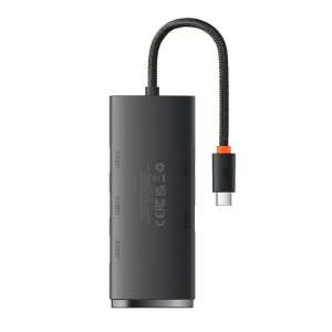 Baseus Lite Series Hub 4in1 USB-C 4x USB 3.0 + USB-C, 25cm (fekete) 67437559 