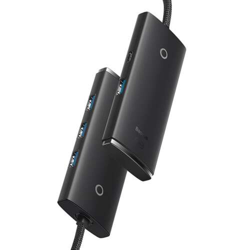 Baseus Lite Series 4-in-1 USB-C Hub mit 4 USB 3.0 Anschlüssen, schwarz