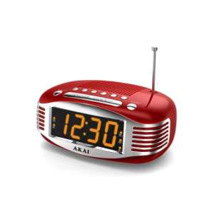 Akai CE-1500 Uhrenradio #rot