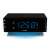 Blaupunkt CR55Charge black alarm clock with radio, dual alarm, sleep timer, and wireless charging