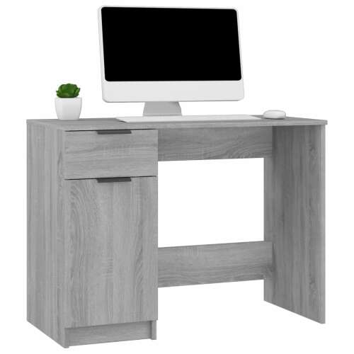 vidaXL szürke sonoma színű szerelt fa íróasztal 100 x 50 x 75 cm 60319555