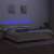 vidaXL krémszínű szövet rugós és LED-es ágy matraccal 200 x 200 cm 59741778}
