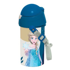 Disney Frozen Elsa 500 ml fľaša na vodu so slamkou a popruhom - Preprava jedla a nápojov