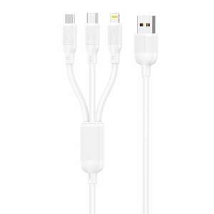 Kabel USB Foneng X80 3w1 z końcówkami USB-C, Lightning i Micro USB - Kabel