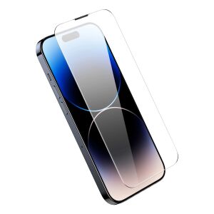 Baseus Tempered Glass Screen Protector for iPhone 14 Pro Max on phone - Baseus
