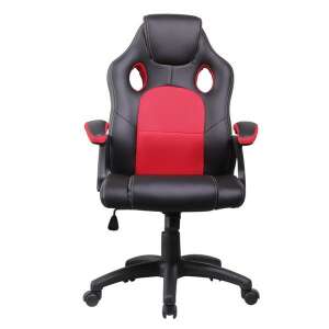 IRIS GCH102BR Gaming Chair - Black and Red Ergonomic Swivel Chair - Gaming Chair