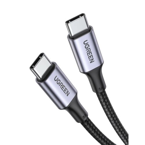 Kabel Ugreen US316 70428 USB-C do USB-C PD QC FCP 100 W 5 A 480 Mb/s 1,5 m - szary